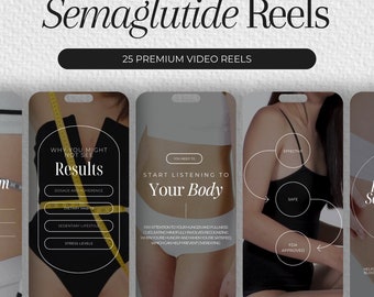 Semagluetide Weight Loss Instagram Reels | Medspa Template | Weight Loss Social Media Posts | Medical Weight Loss Posts | Semagluetide Reels