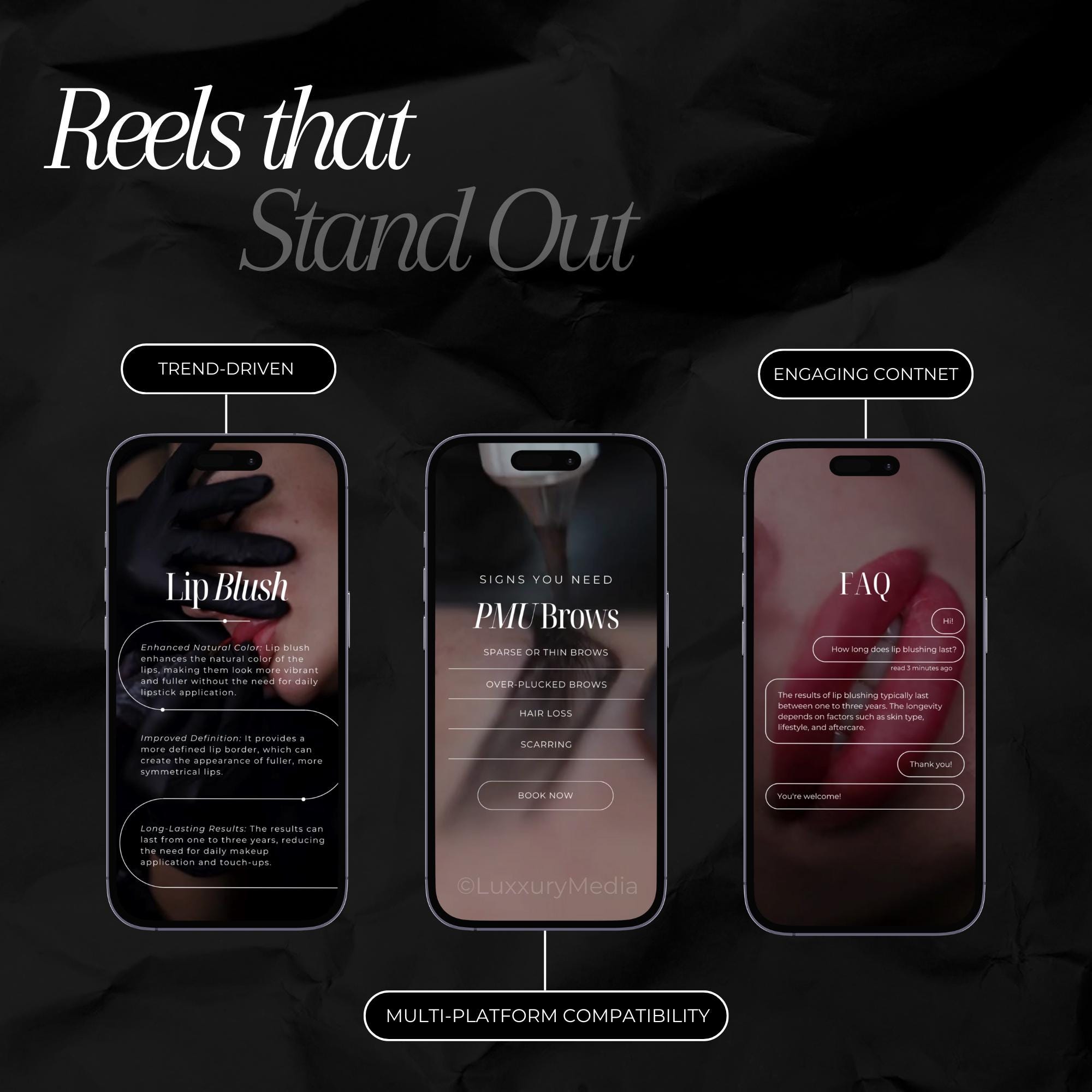 Permanent Makeup Instagram Video Reels Lip Blush Reels Pmu Brows