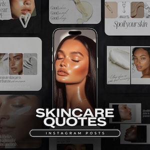 Skincare Quotes Instagram Templates | Skincare Social Media Posts | Esthetician Quotes Templates |  Skincare Quotes Instagram | Beauty Post