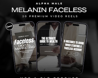 May include: Three smartphone screens with text overlays. The first screen says "Here's why Faceless Digital Marketing is revolutionizing the game". The second screen says "The Ultimate Guide to Wealth Get it for 50% off". The third screen says "5 Mistakes to Avoid When Starting a Faceless Account".