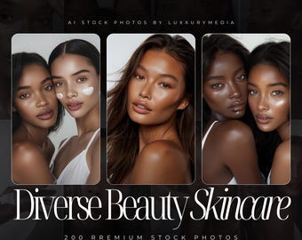 200 Diverse Women Stock Photos | Melanin Stock Photos | Skincare Instagram Templates | Skincare Beauty Photos| Skincare Melanin Stock Photos