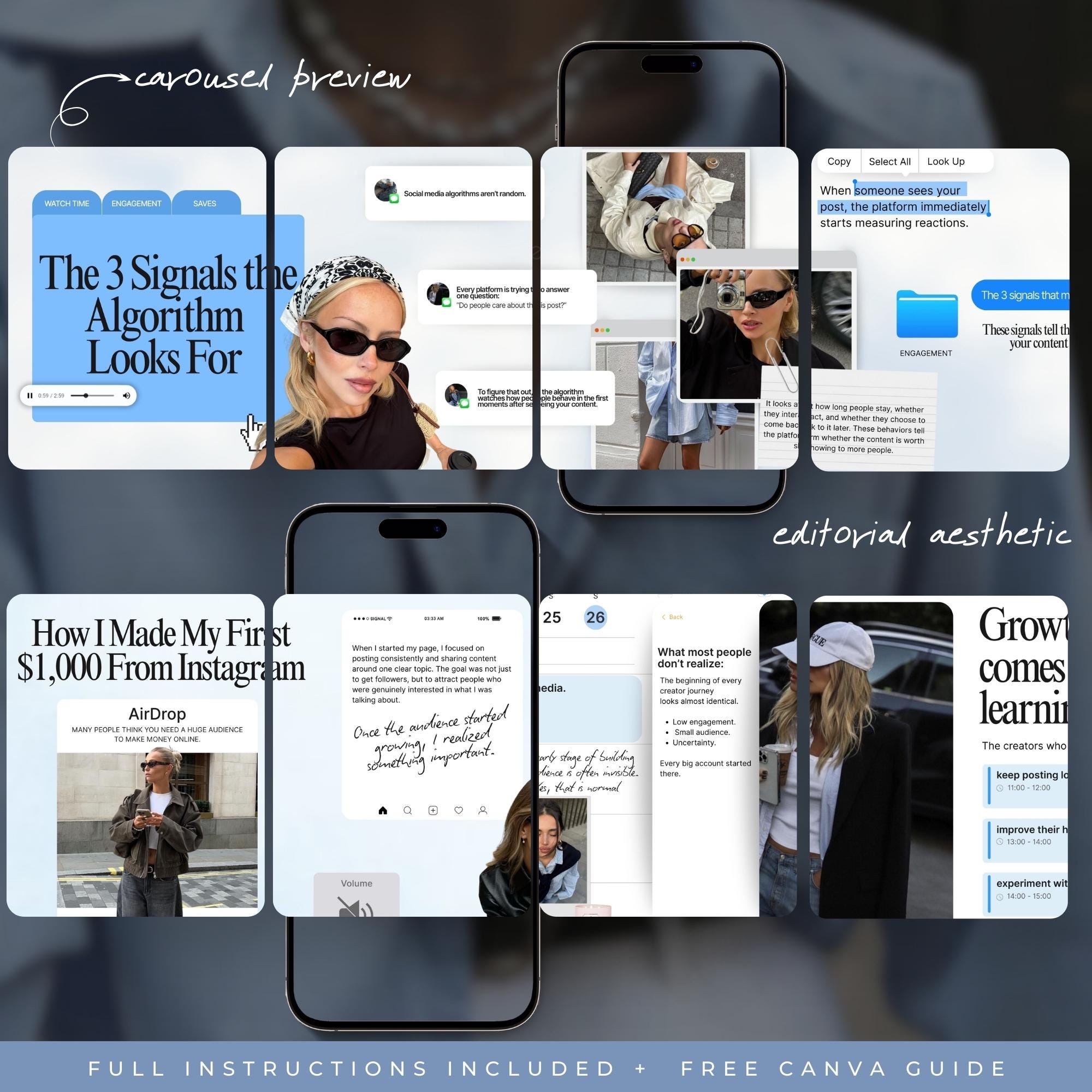 Ios Core Seamless Instagram Carousel | Aesthetic Instagram Carousel ...