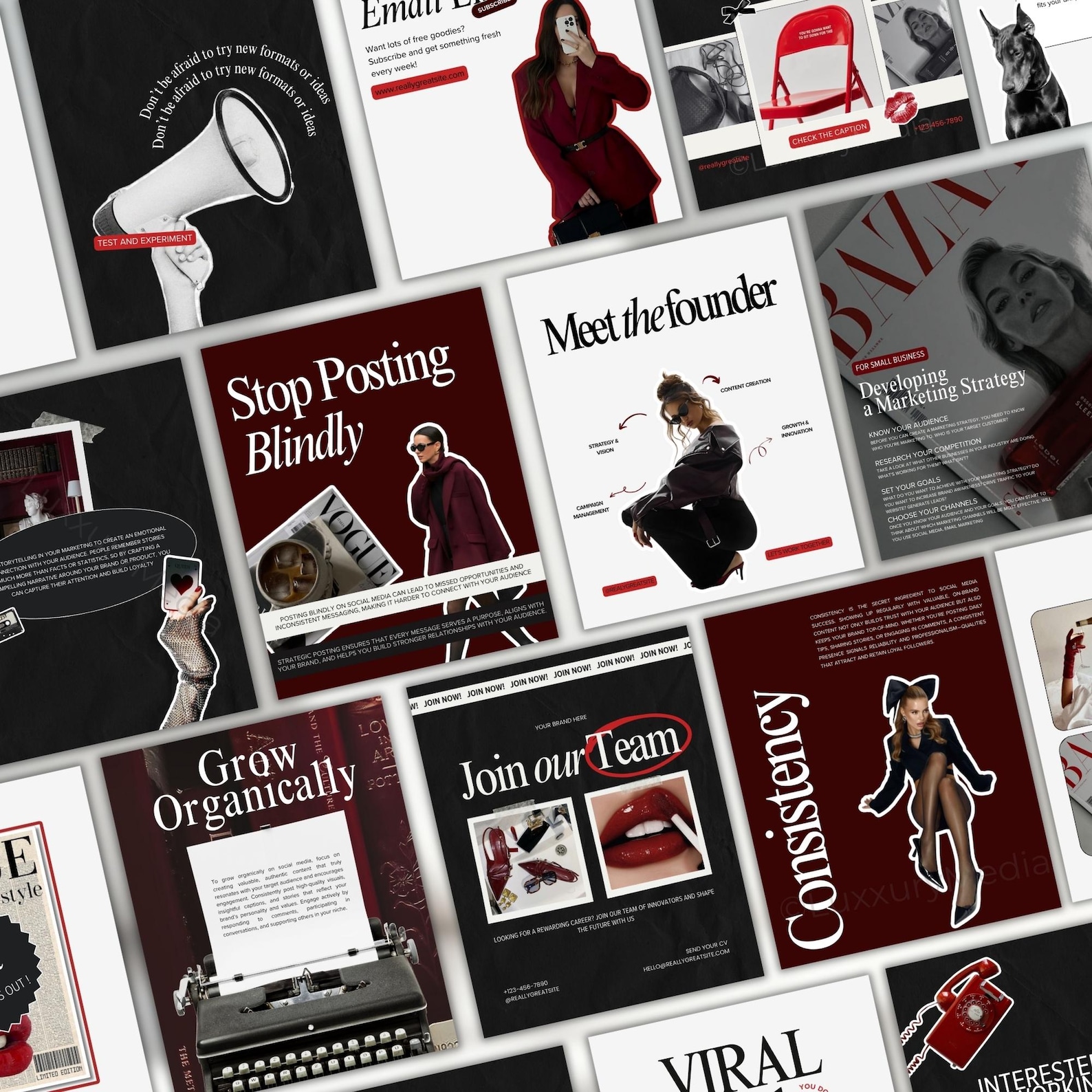 Social Media Manager Instagram Templates Social Media Marketing Posts