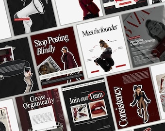 Social Media Manager Instagram Templates | Social Media Marketing Posts | Coaching Instagram Templates | Digital Marketing Templates