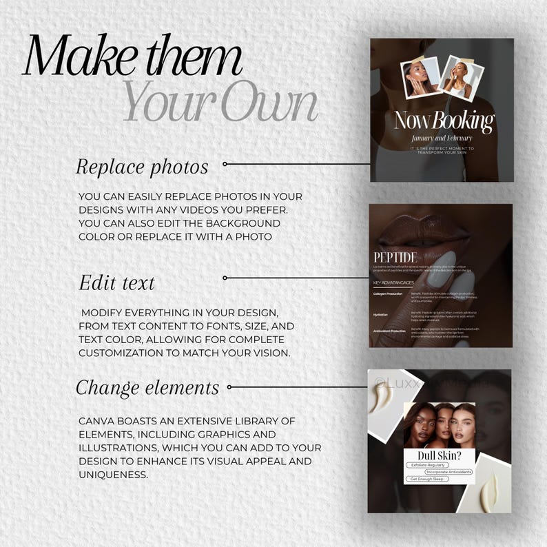 Luxury Skincare Instagram Templates | Esthetician Social Media Posts | Medspa Templates | Skincare Posts | Acne Posts | Skincare Templates image 5