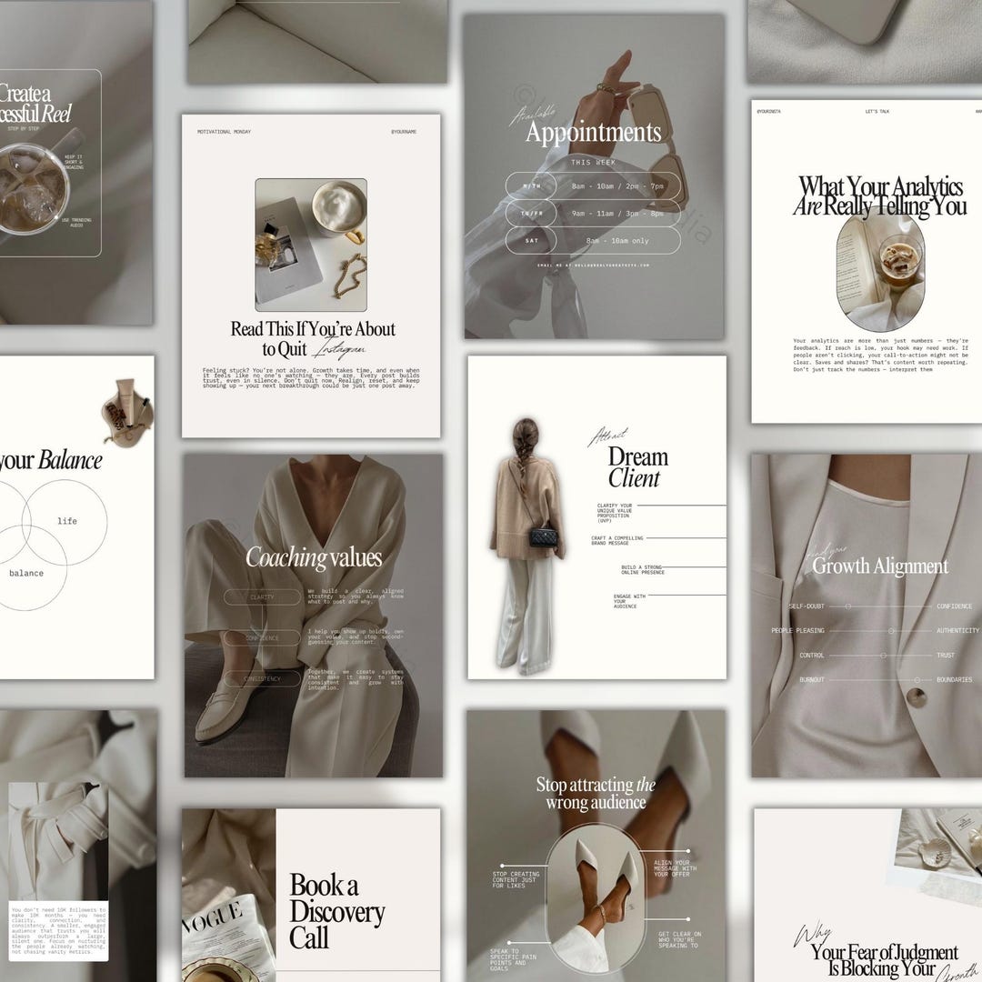 Coaching Instagram Canva Template | Coach Social Media Posts | Coaching ...