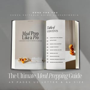 Meal Prepping Guide | Nutrition Coach Ebook Template | Meal Prep Ebook | Health Coach Templates | Nutrition Guide Template | Fitness Coach