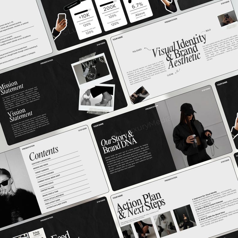 Brand Media Strategy Template | Brand Presentation Template | Social Media Manager Template | Canva Social Media Strategy Proposal image 2