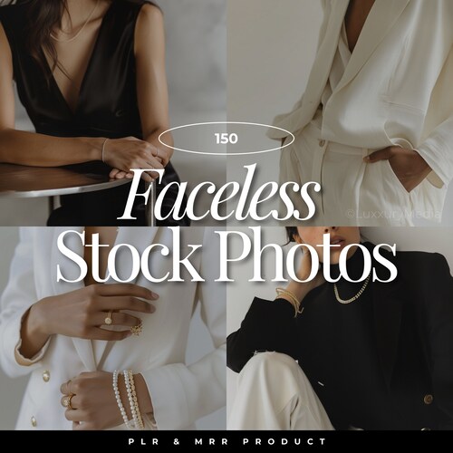 150 ansiktslösa stockbilder | Stockbilder med MRR + PLR | Ansiktslösa estetiska bilder | Lyxiga ansiktslösa bilder MRR | Premium stockbilder