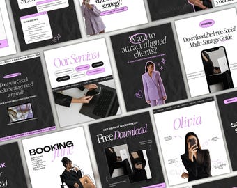 Social Media Manager Instagram Templates | Social Media Marketing Posts | Coaching Instagram Templates | Digital Marketing Templates