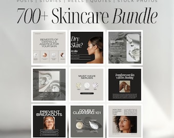 Skincare Instagram Bundle | Esthetician Templates Bundle | Skincare Social Media Posts | Medspa Templates | Skincare Templates | Dermatology