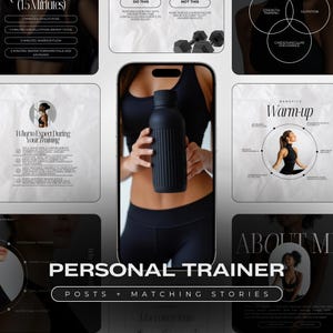 Personal Trainer Instagram Templates, Fitness Social Media Posts, Fitness Coach Instagram Posts, Gym Trainer Templates, Health Coach Posts