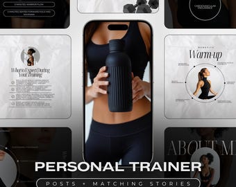 Personal Trainer Instagram Templates, Fitness Social Media Posts, Fitness Coach Instagram Posts, Gym Trainer Templates, Health Coach Posts
