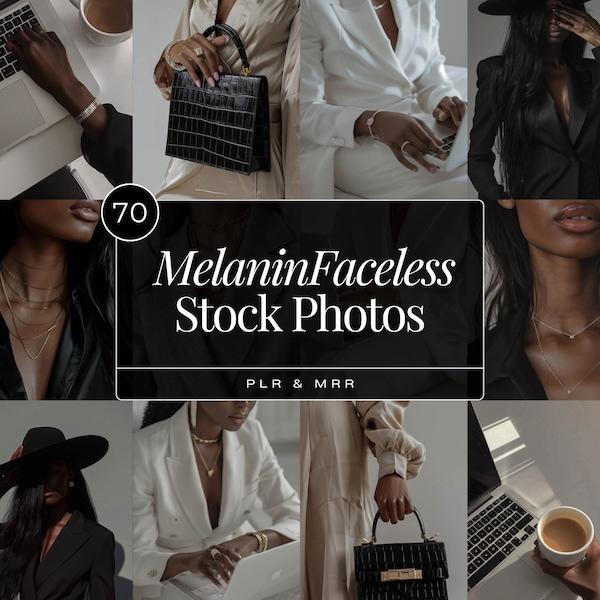 70 Fotos de archivo de Melanin Faceless / Fotos de archivo con MRR + PLR / Fotos estéticas de Melanin / Fotos de lujo sin rostro MRR / Melanin Stock