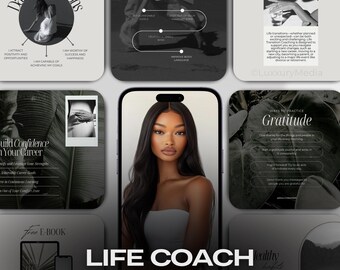 Life Coach Instagram Templates | Health Coach Social Media Templates | Wellness Posts | Holistic Coach Templates | Wellbeing Instagram Posts