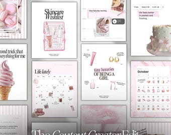 Content Creator Instagram Templates, iOS Core Templates, Trending Instagram Posts, Social Media Manager Templates, Editable Canva Templates