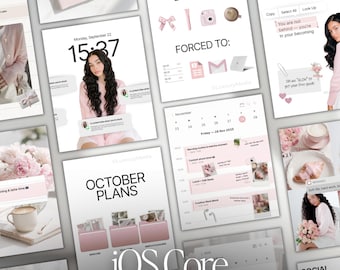 iOS Core Instagram Templates | Aesthetic Social Media Templates | Social Media Manager Posts | Social Media Marketing | Coaching Templates