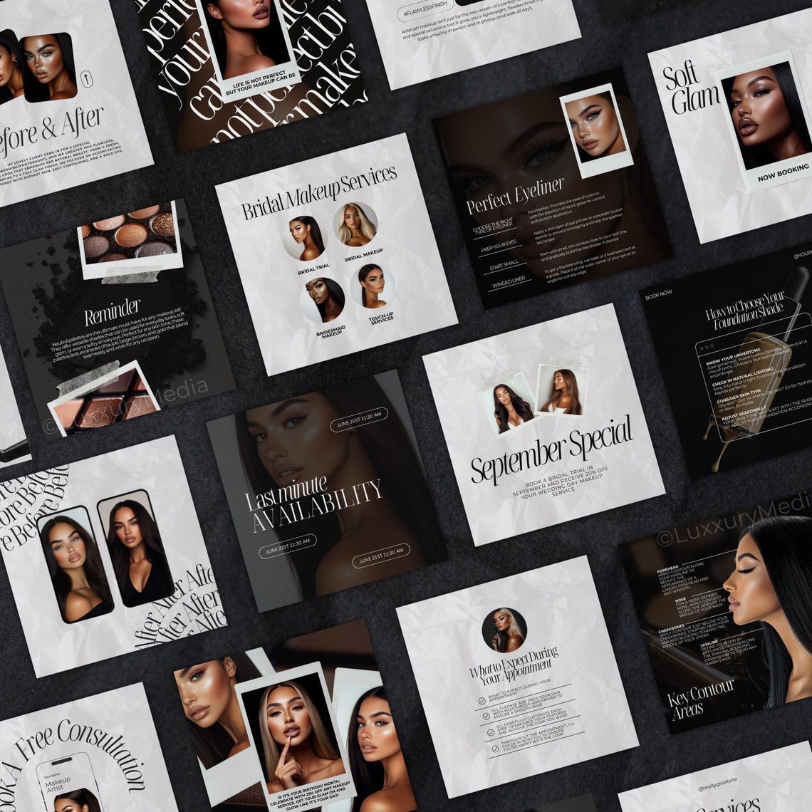 Makeup Artist Instagram Templates | MUA Social Media Templates | Makeup ...