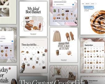 Content Creator Instagram Templates, iOS Core Templates, Trending Instagram Posts, Social Media Manager Templates, Editable Canva Templates