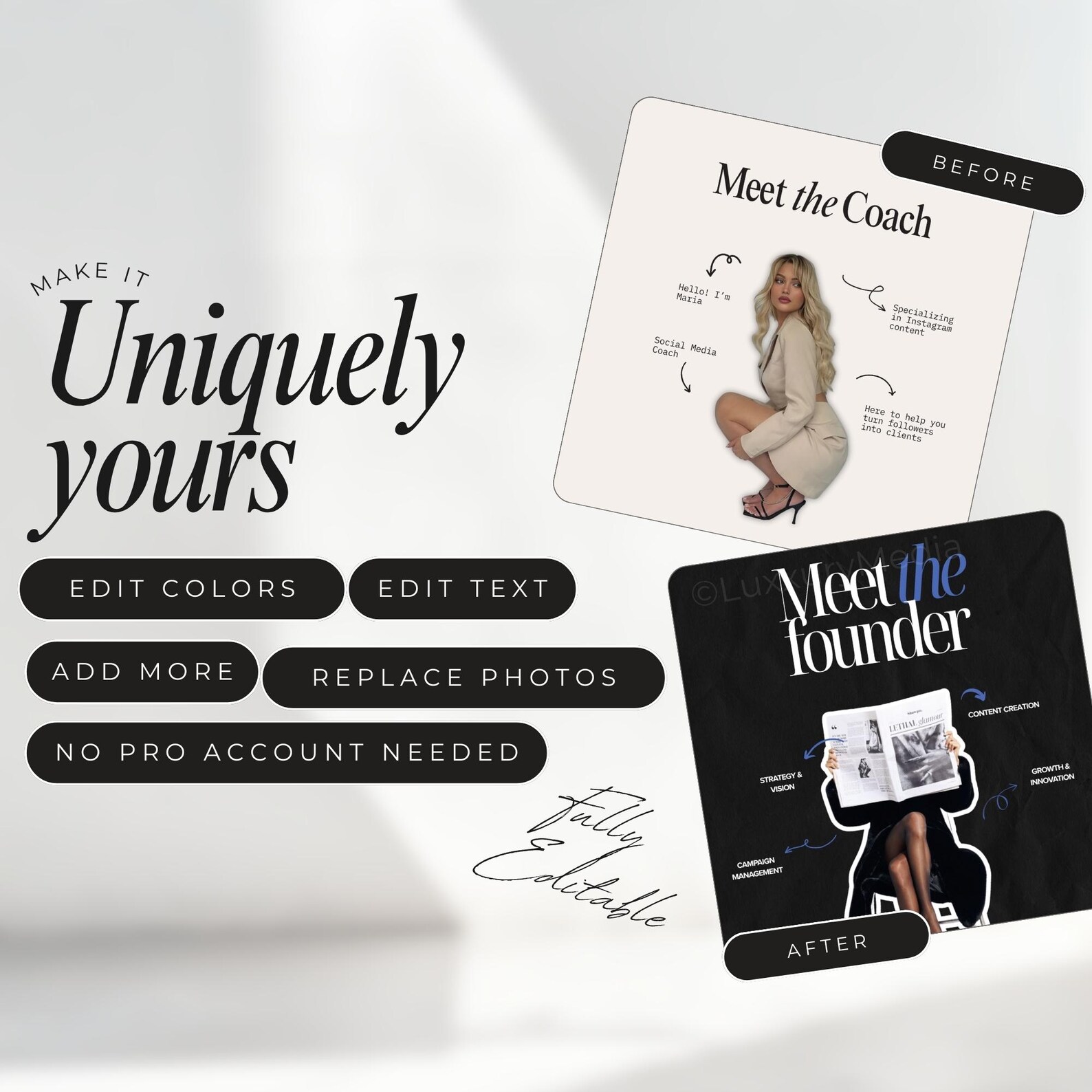 Coaching Instagram Canva Template | Coach Social Media Posts | Coaching ...