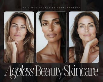 Skincare Stock Photos | Mature Skin Stock Photos | Skincare Senior Models | Mature Women Photos | Beauty Ads Photos | Diverse Beauty Photos