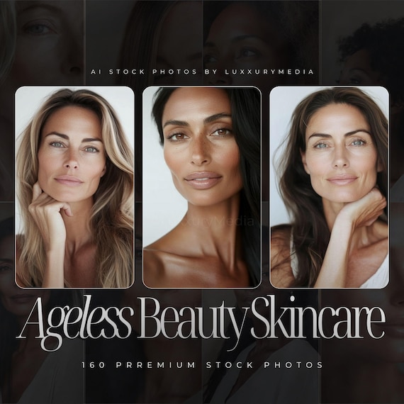 Skincare Stock Photos | Mature Skin Stock Photos | Skincare Senior Models | Mature Women Photos | Beauty Ads Photos | Diverse Beauty Photos
