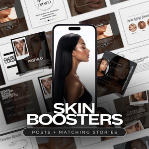 Szablony na Instagramie Skin Boosters | Szablony mediów społecznościowych Medspa | Posty o wypełniaczach skórnych | Posty Profhilo | Post w mediach społecznościowych Nurse Injector