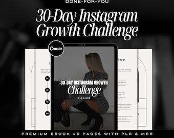 Instagram Growth Ebook MRR | PLR Ebook Digital Items | Faceless Ebook Template | Done For You Ebook