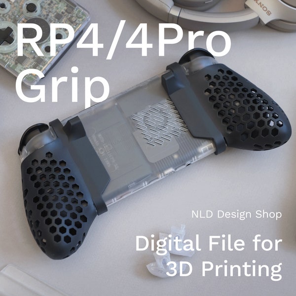 Retroid Pocket 4/4 Pro Full Grip (Aerated) - Digitale Datei für den 3D-Druck