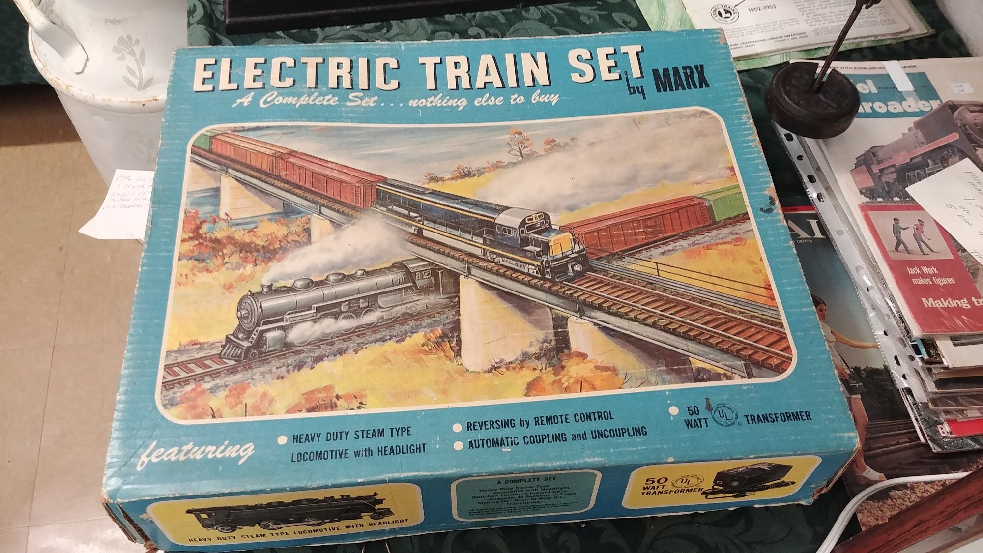 Marx Electric Train Set in O.B. Etsy