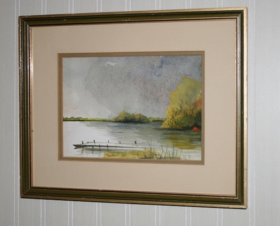 Vintage Watercolor Landscape Canadian Artist Etsy