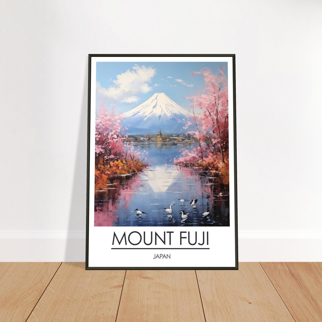 Mount Fuji Japan Japanese Wall Art Premium Poster Travel Print Vintage ...