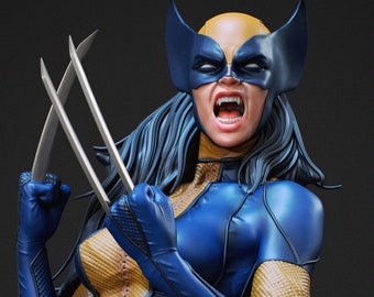 X-23, X-Men, Fan Art, Unpainted, Sculpture, Garage Kit, Scale Model, Resin Model, 3D Sculpt, CA 3D Studios, 1/12, 1/9, 1/6, NSFW, Pin-Up