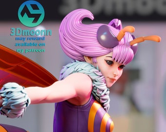Q-Bee, Darkstalkers, Fanart, Unpainted, Garage Kit, Scale Model, Resin Model, 3D Sculpt, 3DMoonn, 1/12, 1/6, Pin-Up