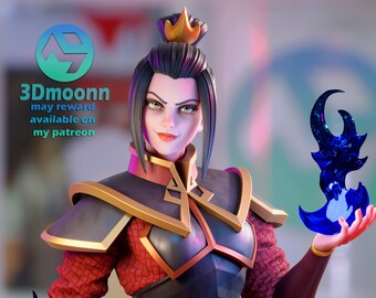 Azula, Avatar, Fanart, Unpainted, Garage Kit, Scale Model, Resin Model, 3D Sculpt, 3DMoonn, 1/12, 1/6 Scale