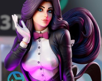Zatanna, DC, Fanart, Unpainted, Garage Kit, Scale Model, Resin Model, 3D Sculpt, 3DMoonn, 1/12, 1/6, NSFW, Pin-Up