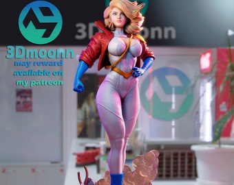 Power Girl, DC Comics, Fan Art, Unpainted, Sculpture, Garage Kit, Scale Model, Resin Model, 3D Sculpt, 3DMOONN, 333mm, 1/8 Scale, Pin-Up