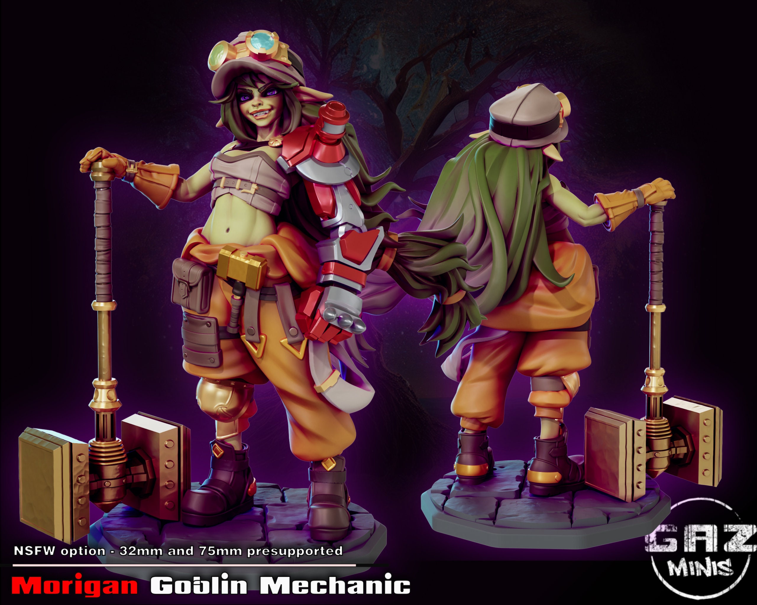 Morigan, Goblin Mechanic, Goblin Blacksmith, Goblin Fighter, Pin