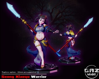 Seong Xiaoyu Warrior, Female Fighter, Martial Artist, Female Monk,  DnD, Pathfinder, Fantasy, Tabletop, 32mm, Miniature, Pin-Up, NSFW