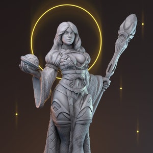 Morgana, Female Wizard, Female Sorceress, Female Warlock, DnD, Pathfinder, Fantasy Tabletop RPG, 32mm, 75mm, Resin Miniature, NSFW