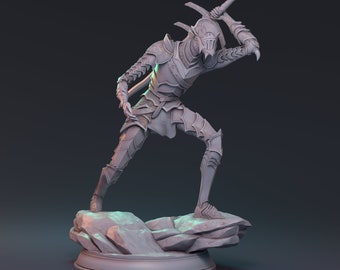 Sir Azur, Dark Knight, Dread Knight, Berserker, Swordmaster, Fighter, DnD, Pathfinder, Tabletop, Fantasy, 32mm, 75mm, Miniature