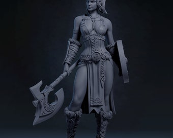 Thyra of the North - 75mm Miniature - ToyDoy - Physical Print - DnD - D&D - Pathfinder - Tabletop - Minature - Resin Miniature