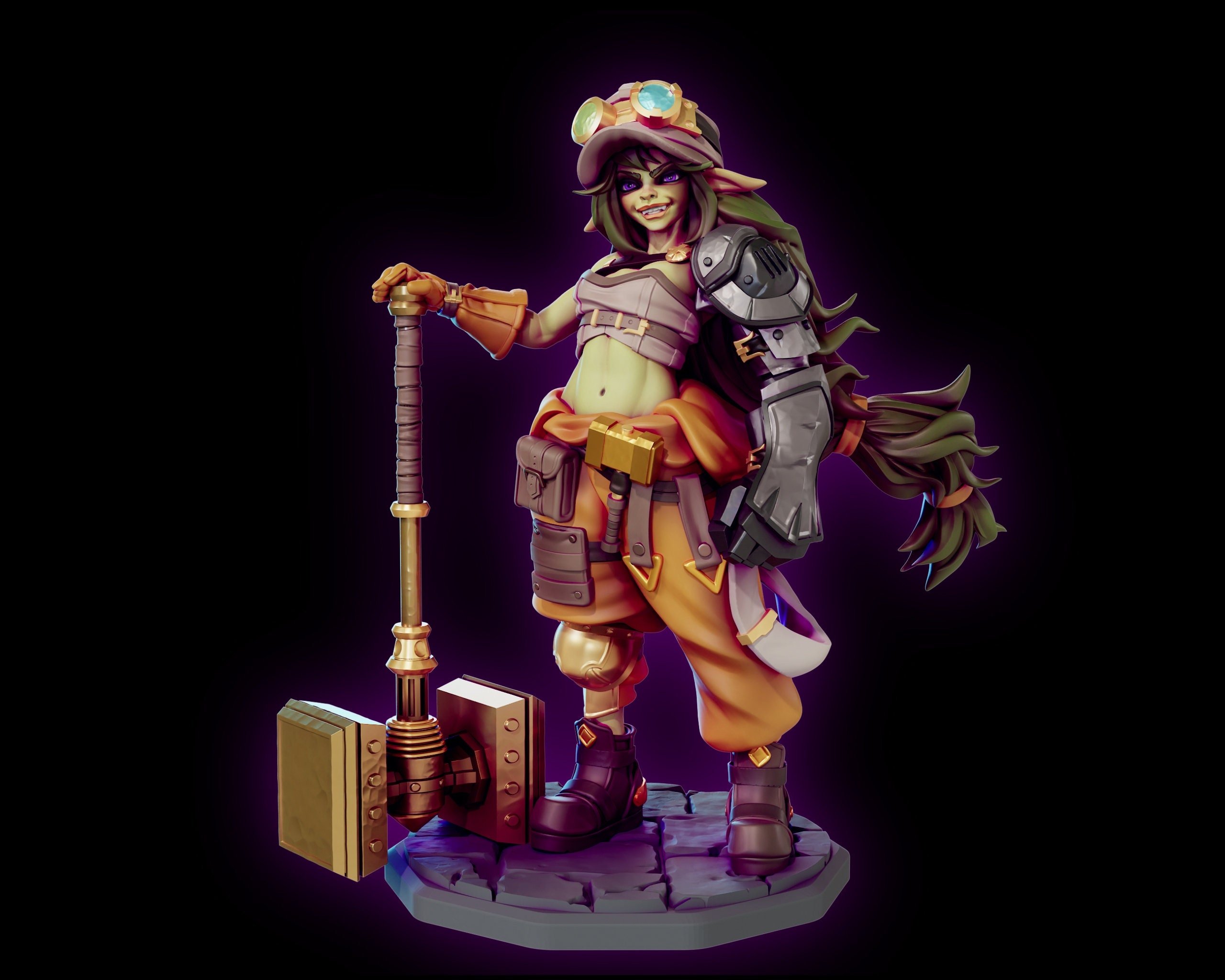 Morigan, Goblin Mechanic, Goblin Blacksmith, Goblin Fighter, Pin