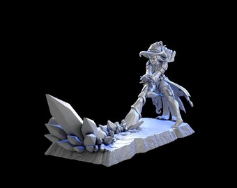 Saelum Lordess of the Tower, Glacial Spike, 32mm Miniature, DnD, Pathfinder, Collection, Tabletop, Miniature Painting, Physical Print