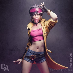 Jubilee, X-Men, Fan Art, Unpainted, Sculpture, Garage Kit, Scale Model, Resin Model, 3D Sculpt, CA 3D Studios, 1/12, 1/9, 1/6