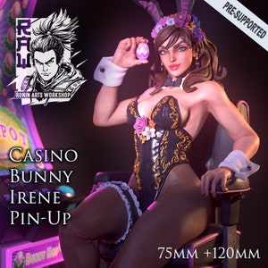 Bunny Irene, 75mm, 120mm, Super Model, Sexy Bunny, Miniature, Scale model, Pin-Up, Bunny Girl, SFW, NSFW, Ronin Arts