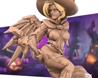 Angela the Witch, Witch, Female Wizard, Sorceress, DnD, Pathfinder, Fantasy, Tabletop, 35mm, Pin-Up, Miniature, Bite The Bullet, NSFW