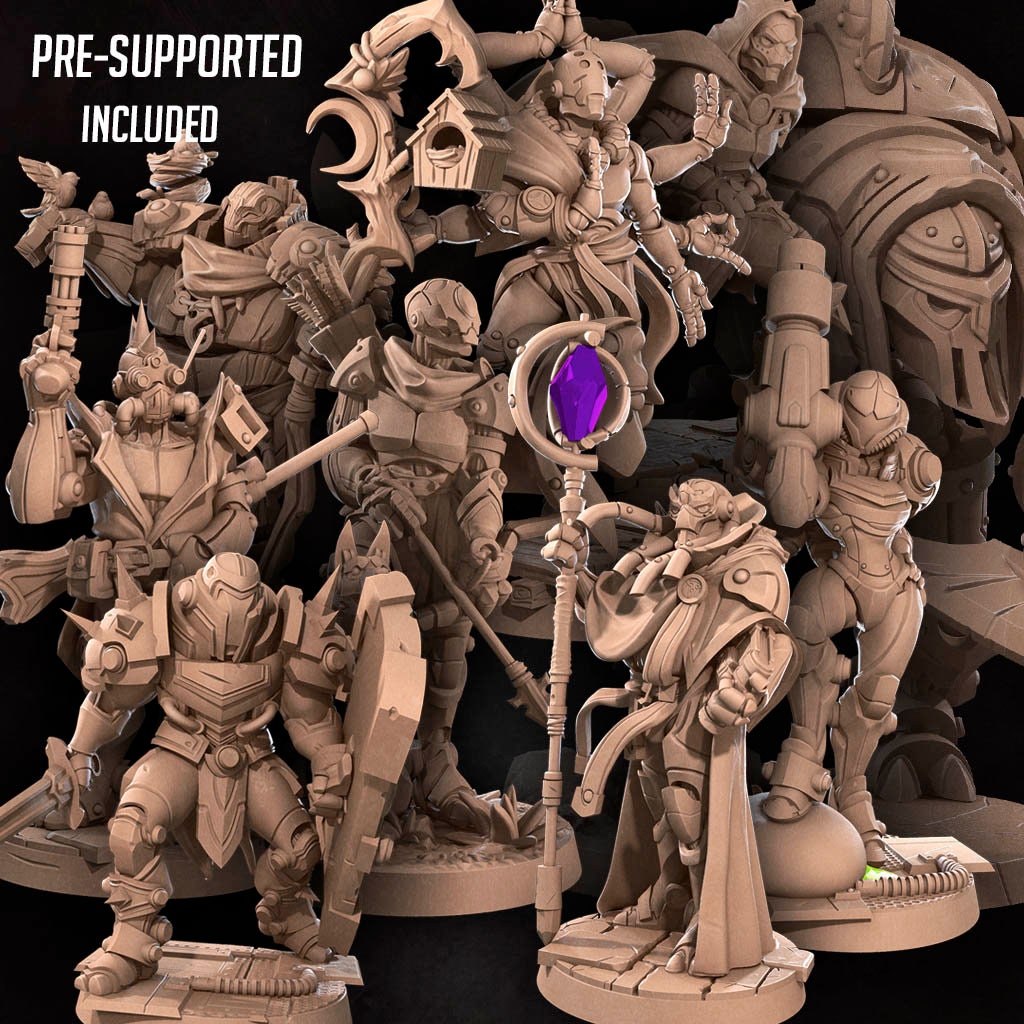 Warforged, Artificer, Druid, Monk, Archer, Rogue, Fighter, Warlock, Titan, Sammy, DnD, Pathfinder, Tabletop, Fantasy, 35mm