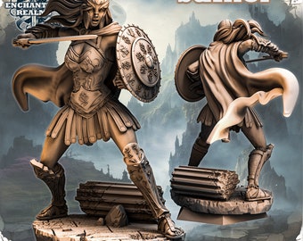 Enchanting Realms, Fighter, Wizard, Sorceress, Rogue, Ranger, Witch, Pathfinder, Tabletop, Fantasy, 1/12 Scale, Miniature, Haito