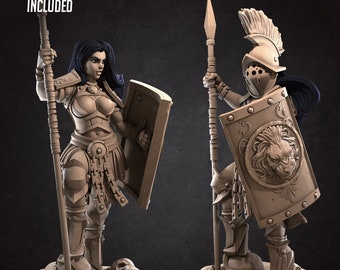 Kalista, The Gladiator, Female Fighter, Paladin, Gladiator, Pin-Up, DnD, Pathfinder, Tabletop, Fantasy, 35mm Scale, Bite The Bullet, NSFW